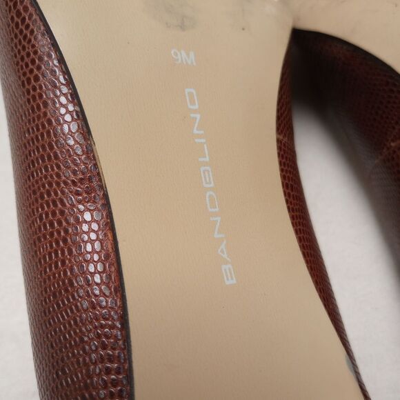 Bandolino Dark Brown Peep Toe Heels, size 9 - Picture 13 of 14